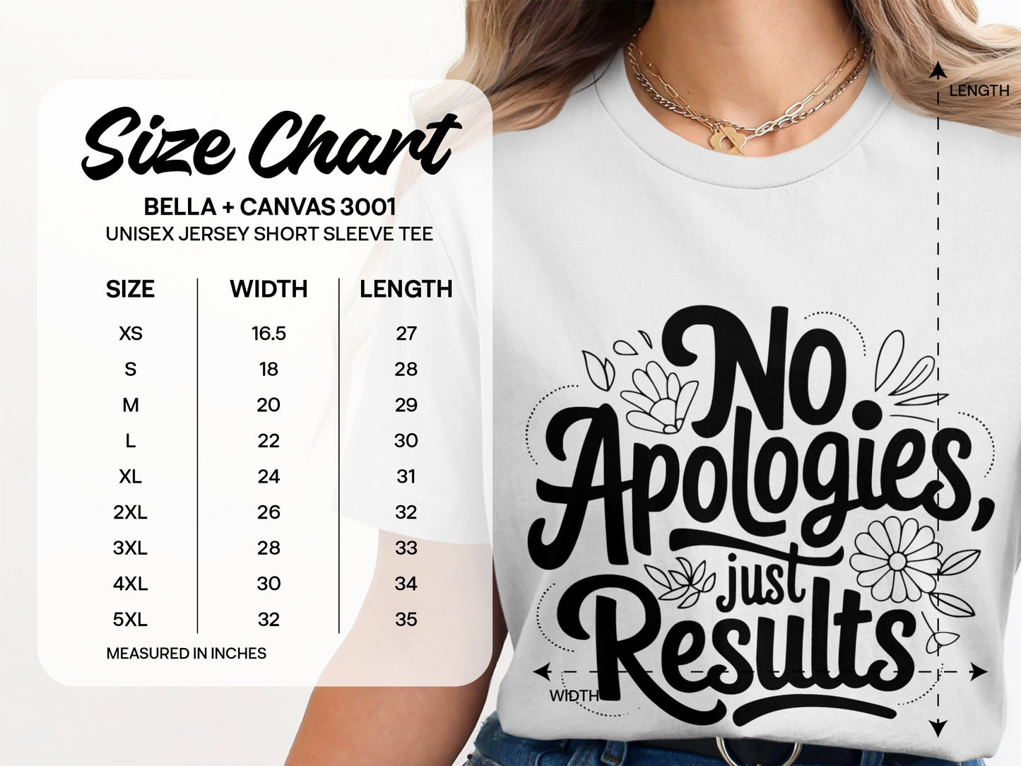 No Apologies Just Results Unisex Jersey Tee product