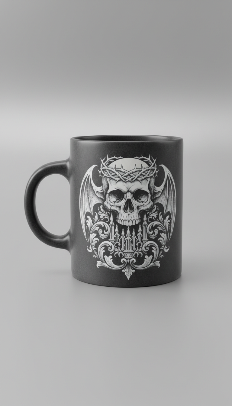 Gothic Skull Gloss Mug