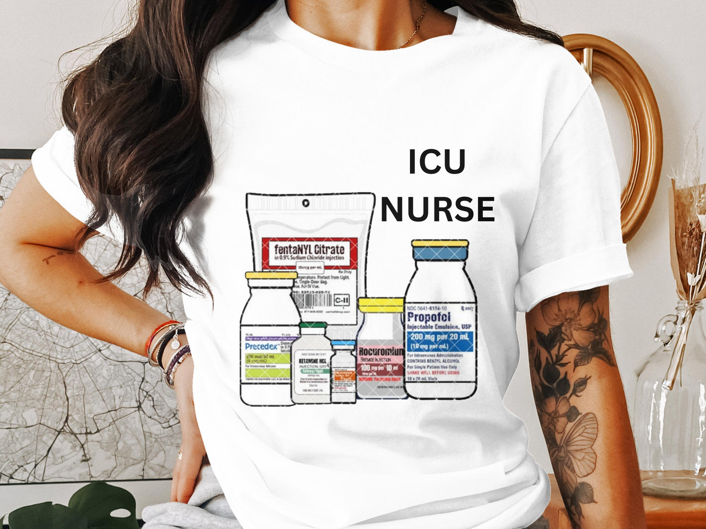 ICU Nurse Medical Illustration T-shirt product type