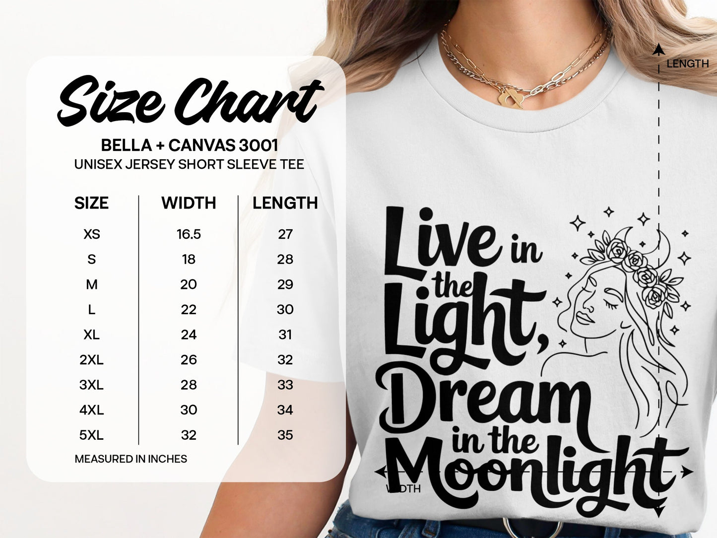 Live in the Light Dream in the Moonlight T-Shirt product