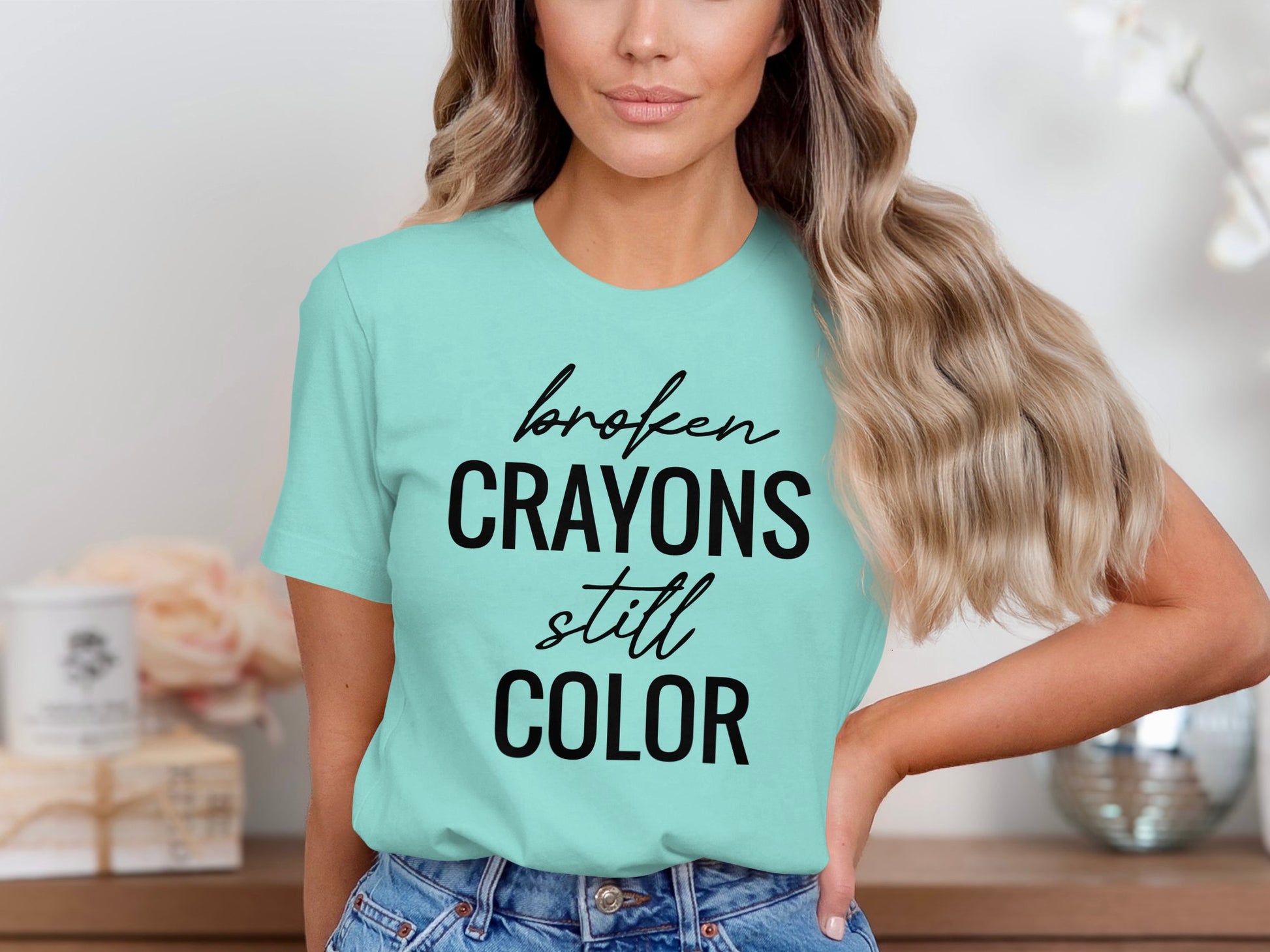 Broken Crayons Still Color Graphic Tee product
