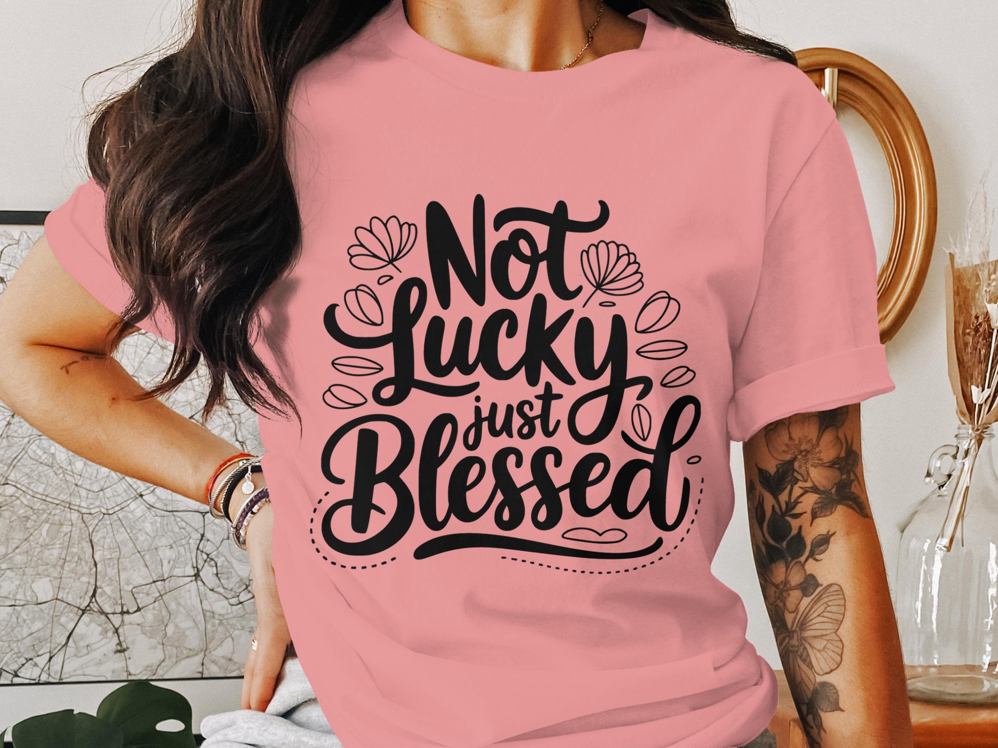 Not Lucky Just Blessed Inspirational T-shirt product type